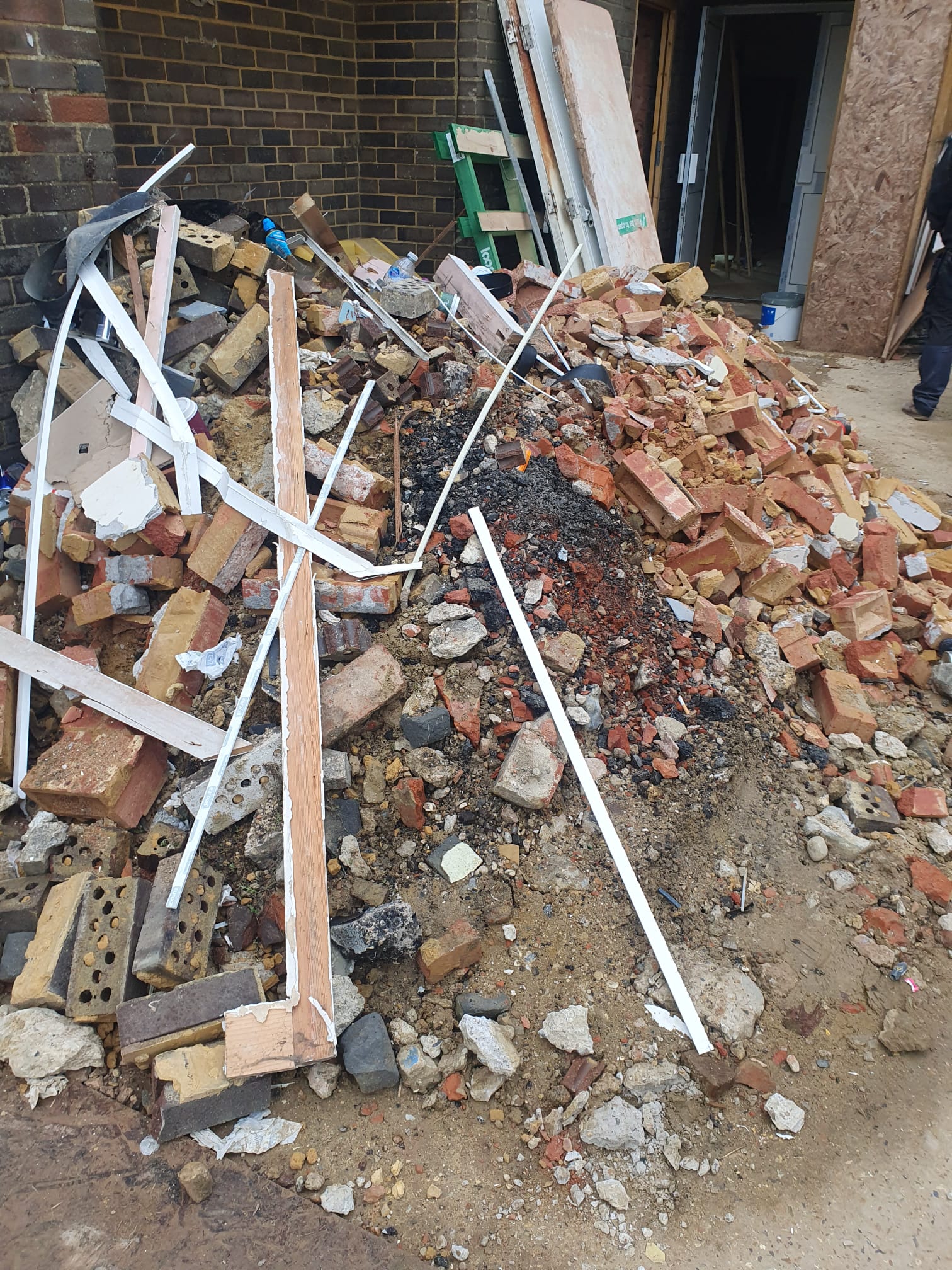 Builders waste before clearance - Worthing