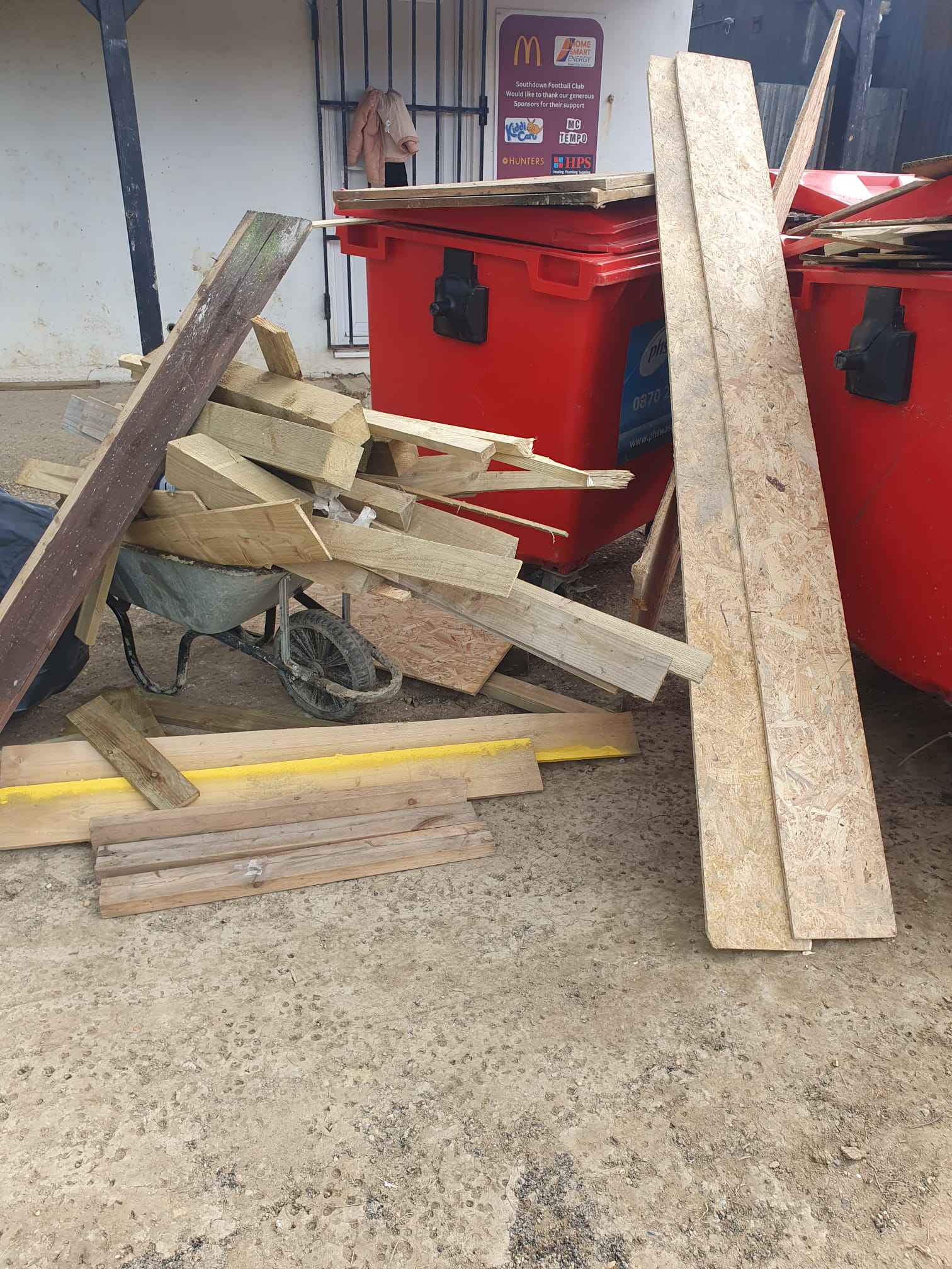 Commercial bin clearance before - Burgess Hill